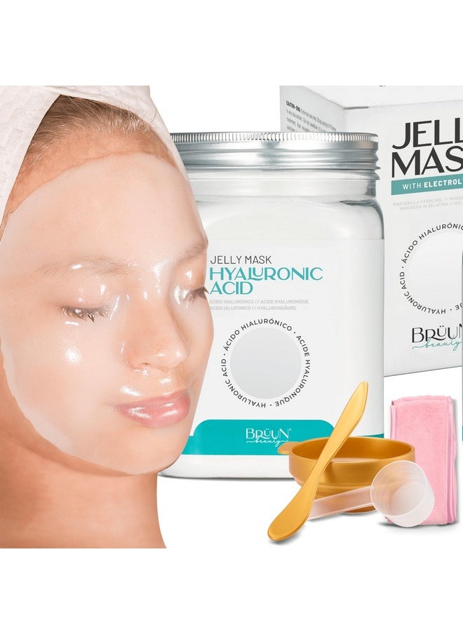 BRÜUN - Peeloff Hyaluronic Ac Jelly Mask For Face Care A 23 Fl Oz Rubber Mask Jar For 30 To 35 Treatments A Skin Care Moisturizing Gel Mask Of Spa Set For Men, Women And Adults - Image 1