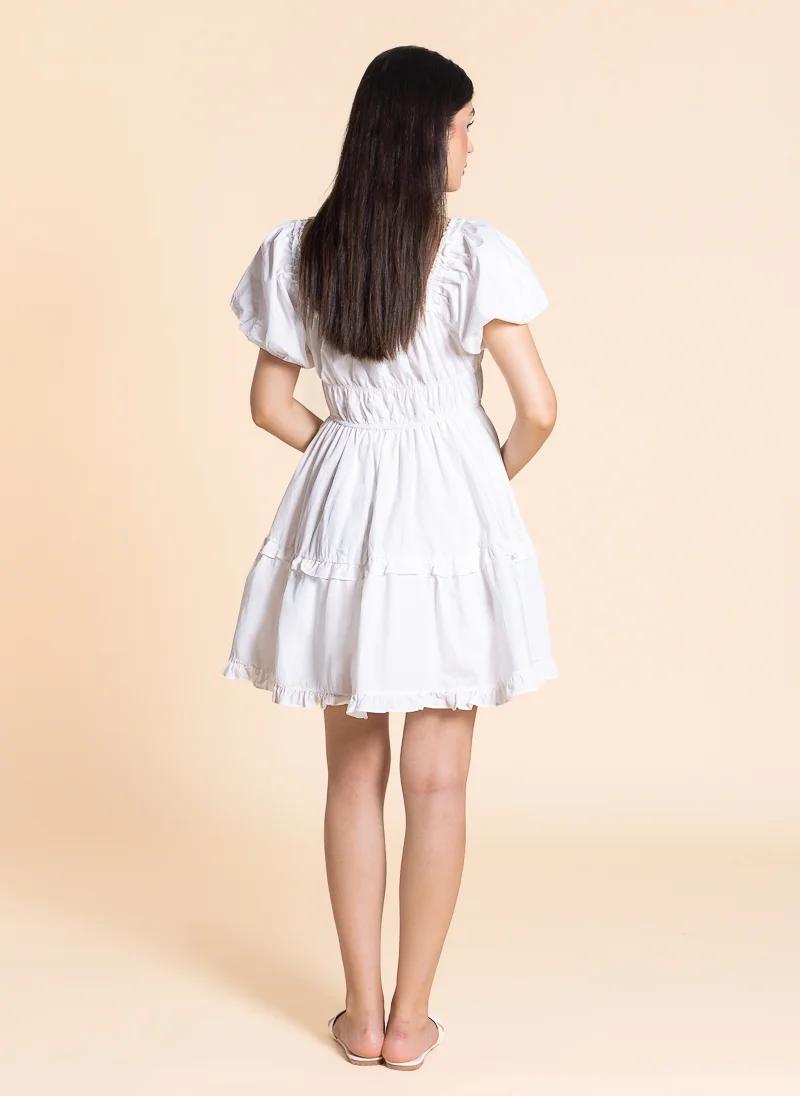 SHAPES White Tiered Dress