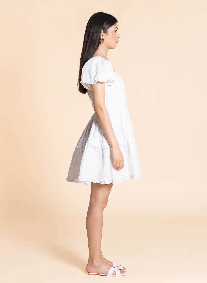 SHAPES White Tiered Dress