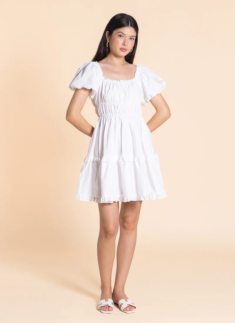 شايبس SHORT DETIAL RUFFLED DRESS