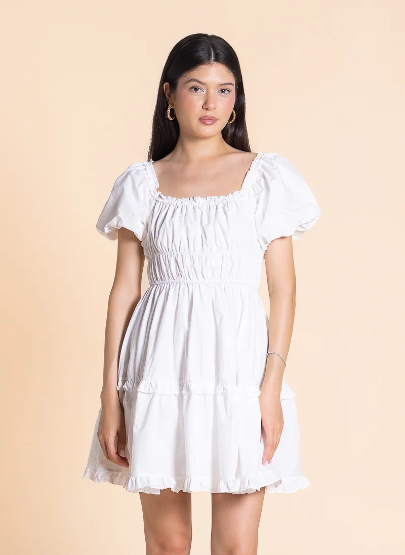 شايبس SHORT DETIAL RUFFLED DRESS