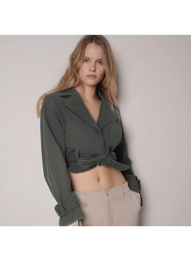 Zara Women's Fashion Lapel Workwear Short Stylish Jacket - Image 2