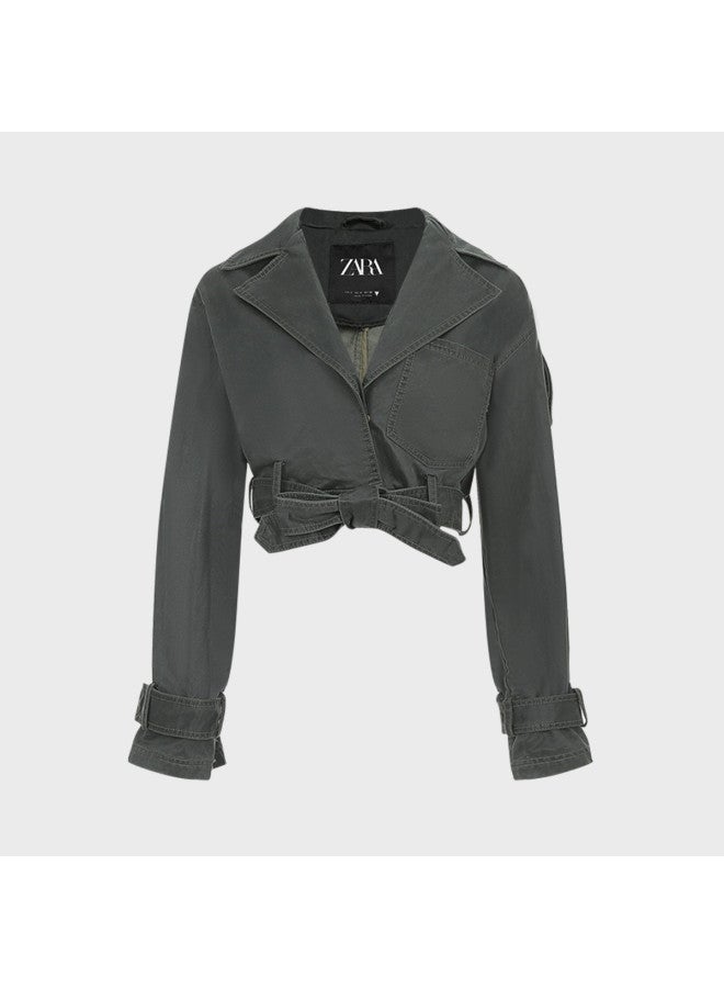 Zara Women's Fashion Lapel Workwear Short Stylish Jacket - Image 3
