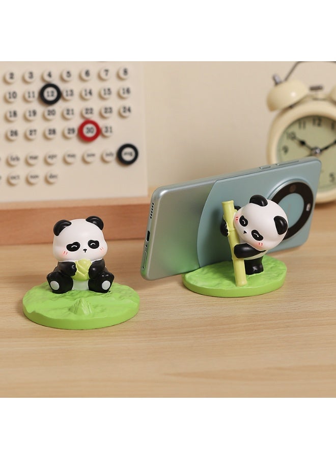 Panda Mobile Phone Stand Desktop Ornament - Image 2