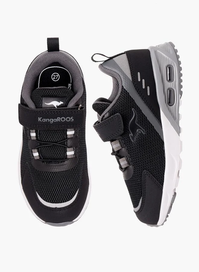 Kangaroos BLACK Boys Hook & Loop Sports Shoes for Men | Best Price UAE