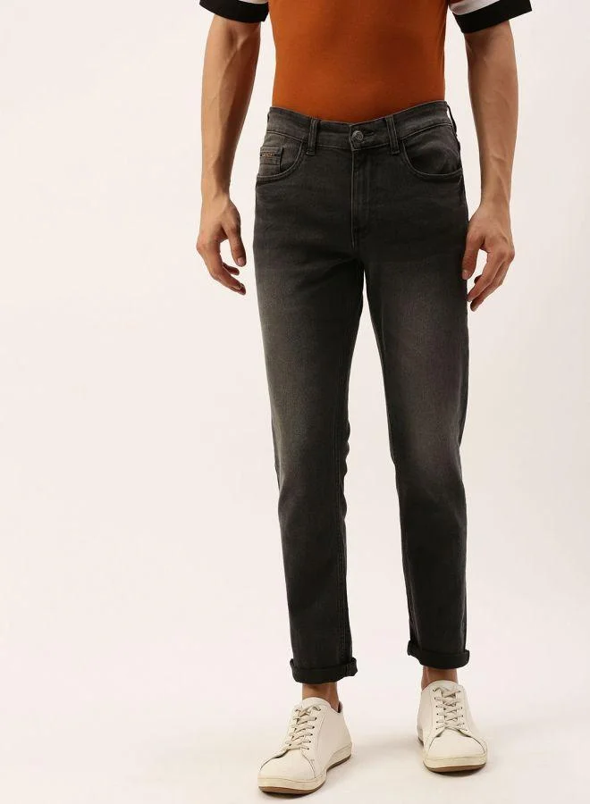 Men Slim Fit Solid Mid-Rise Jeans