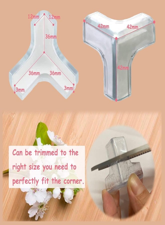 Kevim Silicone Corner Protector Baby Proofing - Strong Adhesive T-Shaped Table Corner Protectors for Baby Safety - Transparent Furniture Edge Guards for Toddlers & Kids 4Pcs. - Image 4