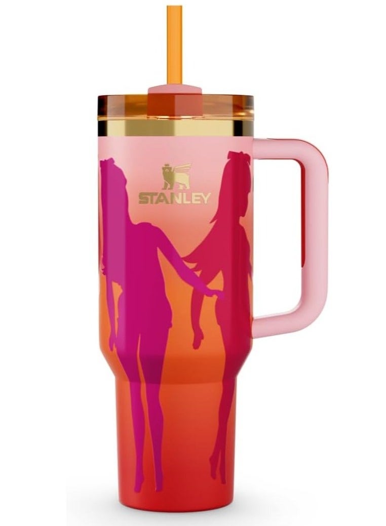 Barbie x Stanley ’60s Twist ’N Turn Quencher 40 OZ | Limited Edition Stainless Steel Tumbler with Retro Swirl Design, Leak-Resistant Lid, Reusable Straw & Handle | BPA-Free, Eco-Conscious, Double-Wall Vacuum Insulated | Cold for 11 Hours, Hot for 7 Hours | Vintage Collector Packaging | Stylish Daily Hydration for Living