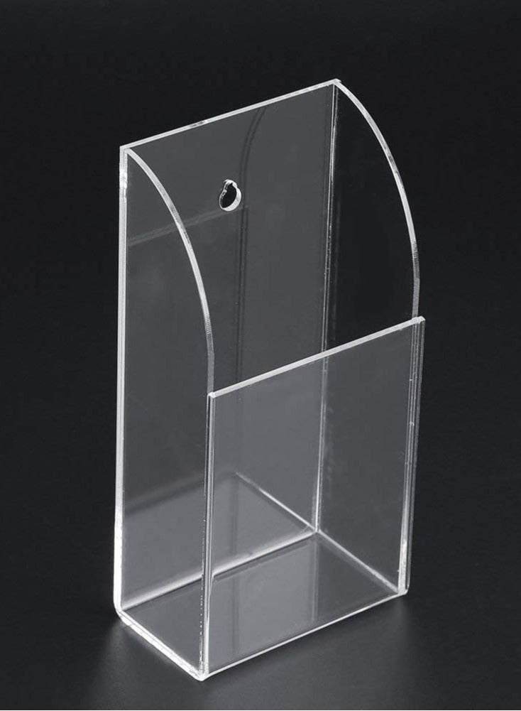 TPGP Remote Control Holder,Clear Acrylic Remote Control Holder Wall Mounted,TV Remote Control Holder,Universal Remote Holder Mount,Media Organizer Storage Organizer Box for Air Conditioner TV - Image 4