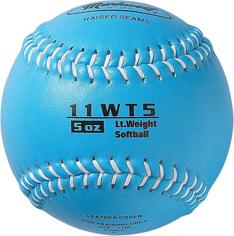 Markwort Color Coded Weighted 11-Inch Softball for Training and Practice - Image 1