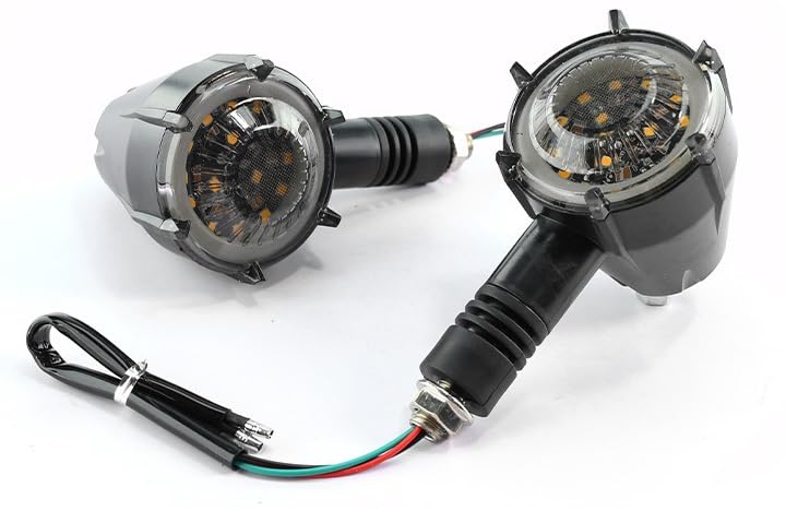 ELTRON TURBO Original Waterproof Flexible Rubber Smd New Round Running Indicators High Bright Universal For All Bikes Models Turn Led Signal Lights Motorcycle (Amber And Blue) (Pack Of 4) - Image 5