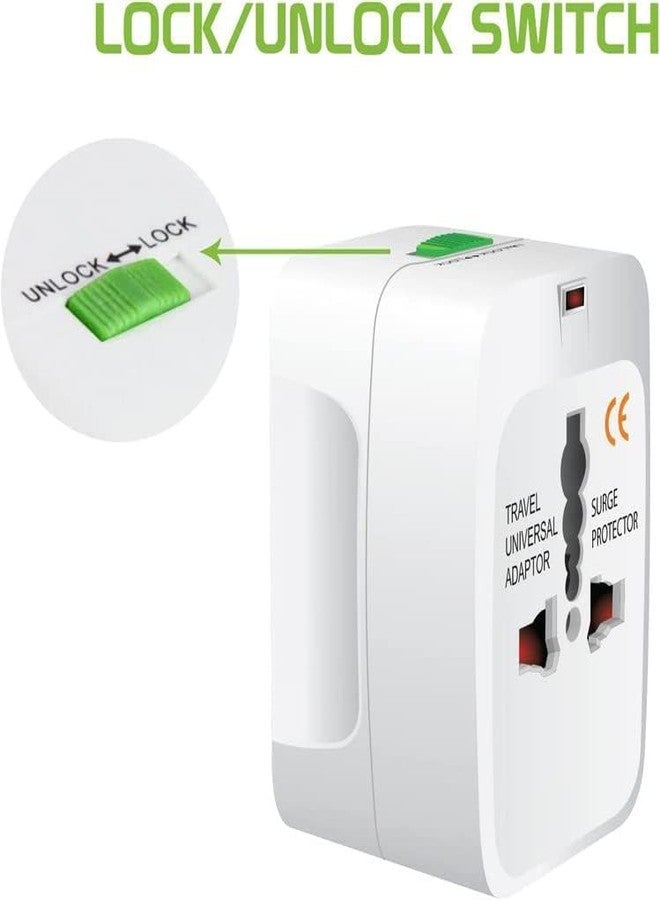 Trushine Worldwide Universal All-in-One Worldwide International Trave Adapter with 125V 6A,250V Electrical Protected Plug (Travel Adapter Without USB Color (Travel Adapter Without USB) - Image 2