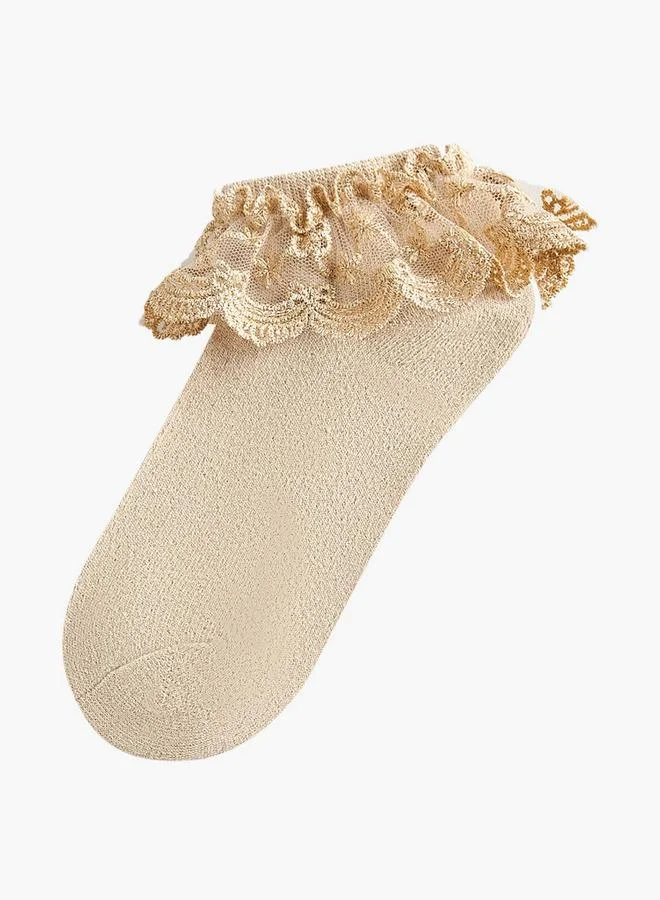 سيليست Pack of 2 Girls Socks with Embroidered Frill Detail Ramadan Collection
