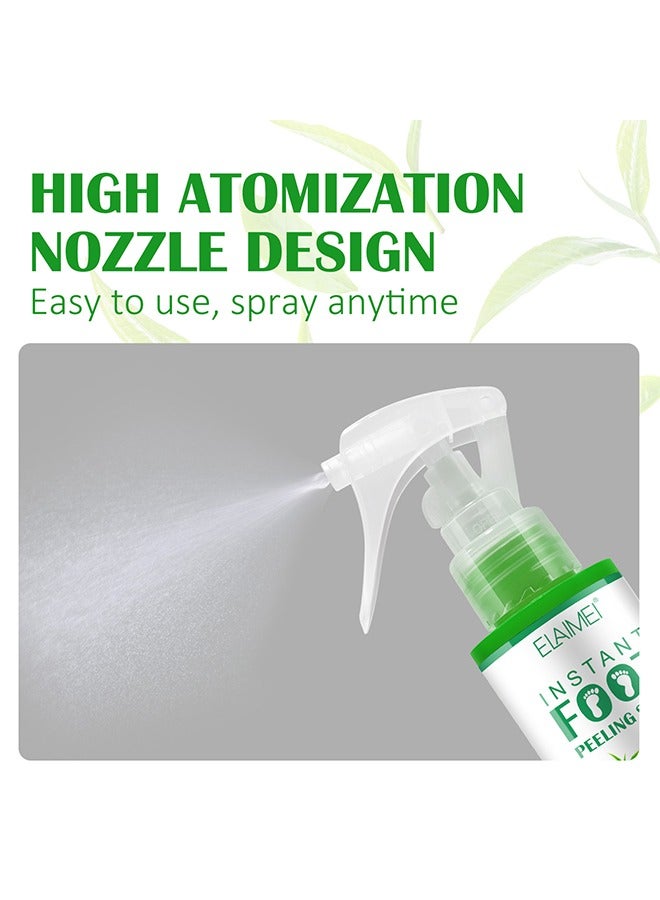 Elaimei Instant Foot Peeling Spray-Instant Foot Peeling Spray For Remove Dead Skin, Pedicure Dead Skin Exfoliator For Cracked Rough Heels, Exfoliating Peeling And Calluses On Feet (Green Tea) - Image 3
