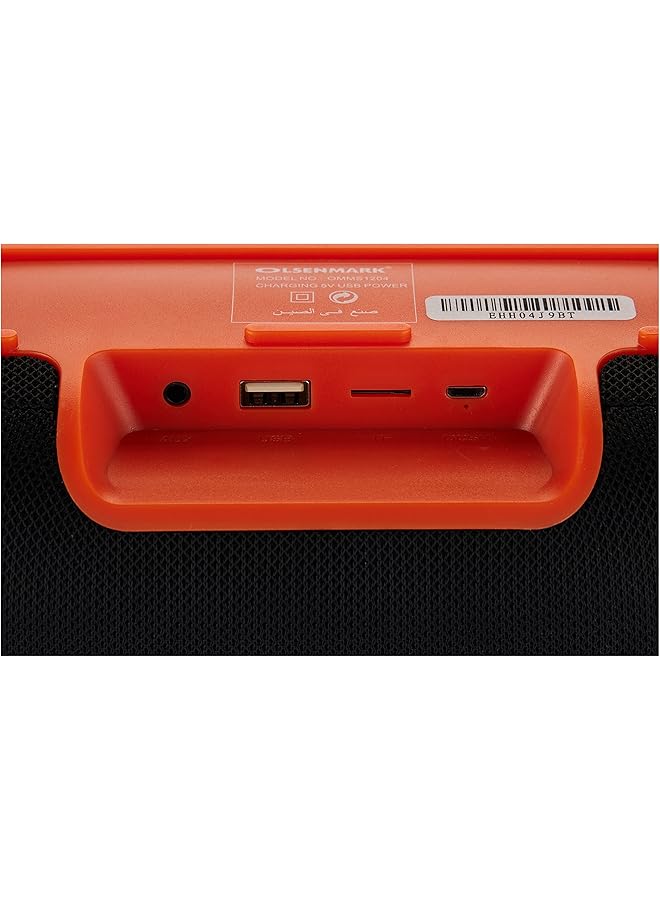 أولسنمارك مكبر صوت محمول مزود بمنفذ USB وبطاقة SD وبلوتوث FM وبلوتوث 5.0 وساعات عمل طويلة ومنفذ USB ومدى 10 أمتار وبطارية مدمجة 1500 مللي أمبير في الساعة لمدة عامين - Image 4