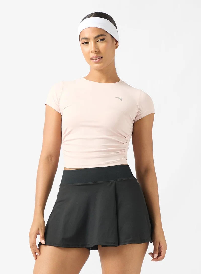 ANTA Women’s IceSilk Slim-Fit Training Tee/IceSkin Technology · 3D Waist Contour · Sporty Chic Style