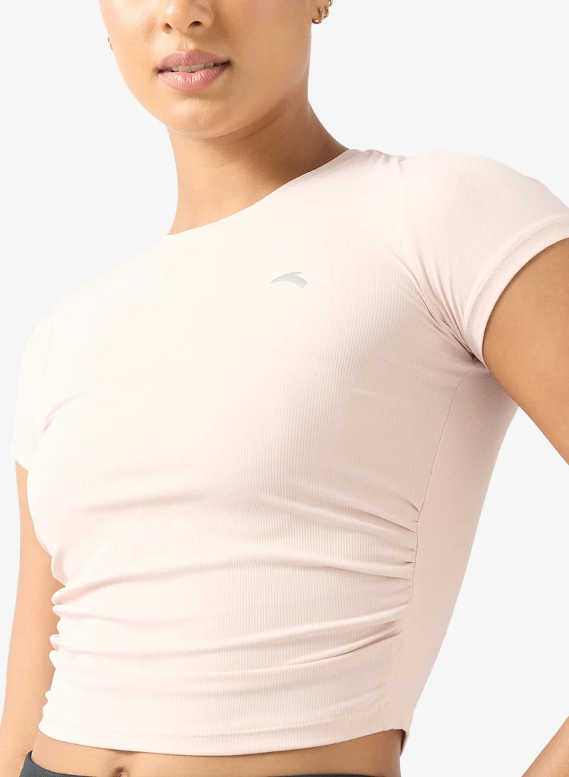 ANTA Women’s IceSilk Slim-Fit Training Tee/IceSkin Technology · 3D Waist Contour · Sporty Chic Style