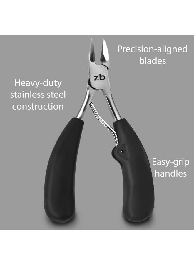 Zizzili Basics Toenail Clippers for Ingrown or Thick Toenails - Large Handle for Easy Grip + Sharp Stainless Steel - Best Nail Clipper & Pedicure Tool for Seniors - Maintain Healthy Nails with Ease - Image 2
