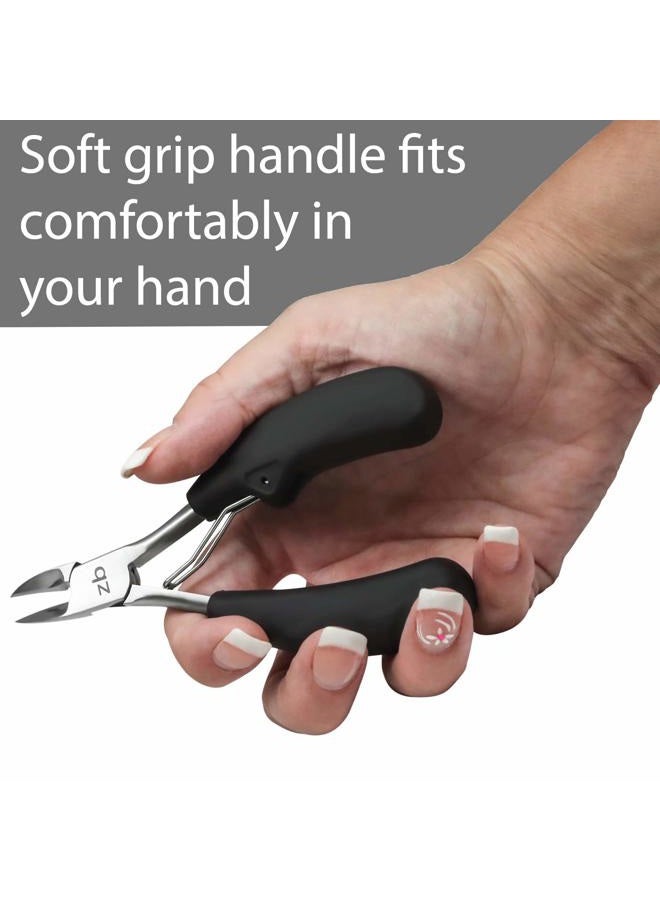 Zizzili Basics Toenail Clippers for Ingrown or Thick Toenails - Large Handle for Easy Grip + Sharp Stainless Steel - Best Nail Clipper & Pedicure Tool for Seniors - Maintain Healthy Nails with Ease - Image 3