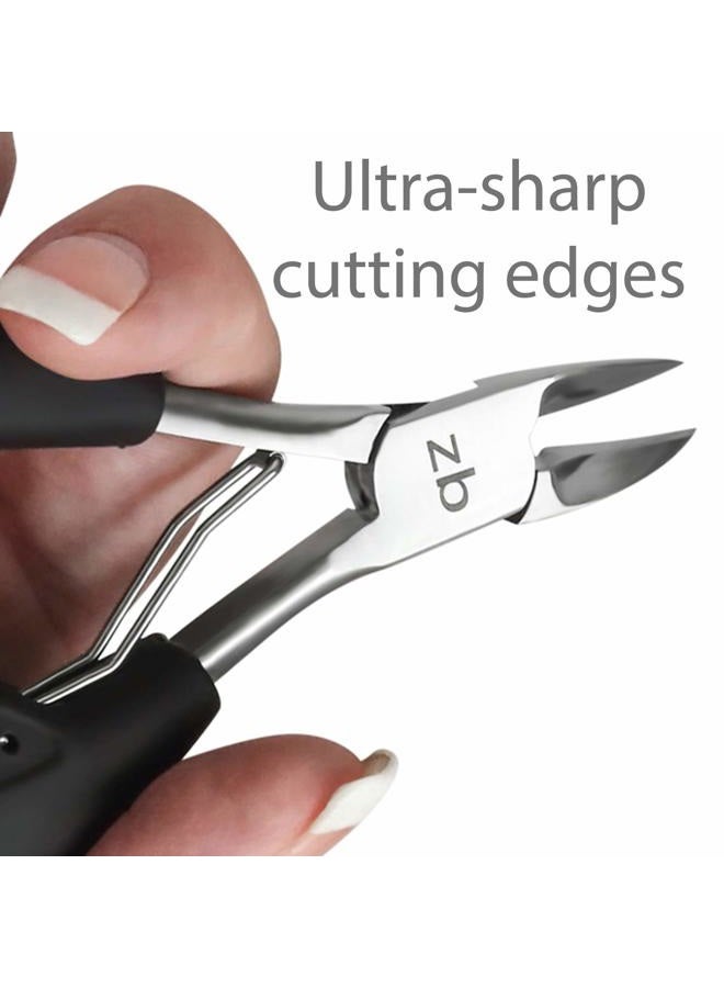 Zizzili Basics Toenail Clippers for Ingrown or Thick Toenails - Large Handle for Easy Grip + Sharp Stainless Steel - Best Nail Clipper & Pedicure Tool for Seniors - Maintain Healthy Nails with Ease - Image 4