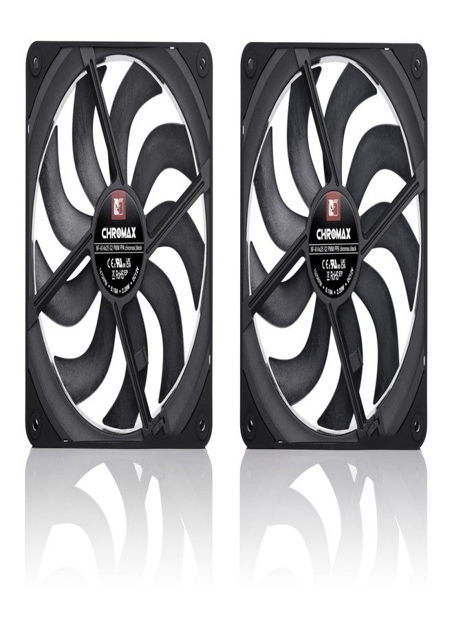 Noctua NF-A14x25 G2 PWM Sx2-PP chromax.Black, Dual Fan Set for Push-Pull and Side-by-Side Applications (Black) - Image 3