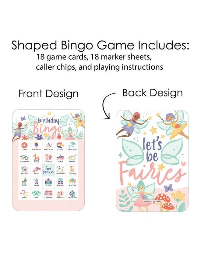 Big Dot of Happiness Let’S Be Fairies Picture Bingo Cards And Markers Fairy Garden Birthday Party Shaped Bingo Game Set Of 18  - Image 4