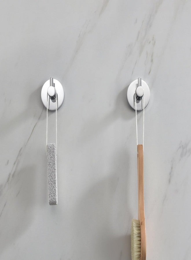 كيبي خطاف مناشف دائري للحمام من KIBI بطلاء كروم | خطاف جداري من النحاس الصلب مقاس 2 بوصة للمناشف والملابس | خطافات جدارية متينة ومقاومة للصدأ للحمام أو المطبخ أو الخزانة، KBA1401 - Image 3