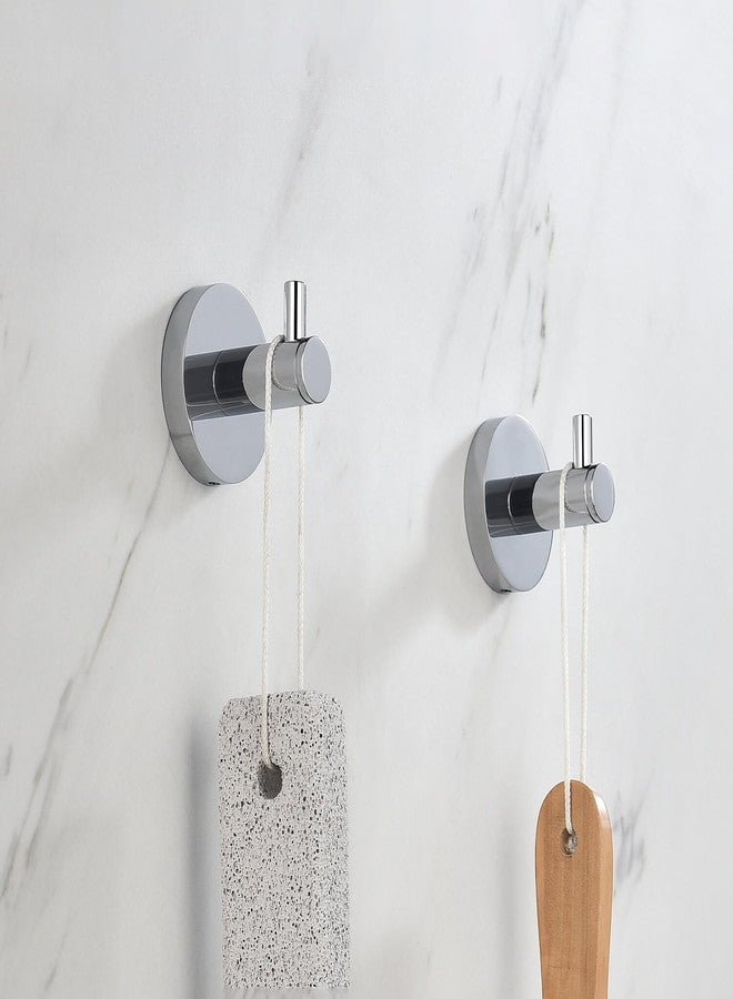 كيبي خطاف مناشف دائري للحمام من KIBI بطلاء كروم | خطاف جداري من النحاس الصلب مقاس 2 بوصة للمناشف والملابس | خطافات جدارية متينة ومقاومة للصدأ للحمام أو المطبخ أو الخزانة، KBA1401 - Image 2