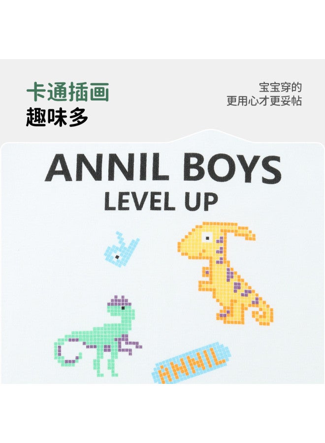 Annil تي شيرت قصير الأكمام للأولاد وسروال 5 نقاط - وصول جديد صيف 2025، قابل للتنفس وناعم للأطفال - Image 4
