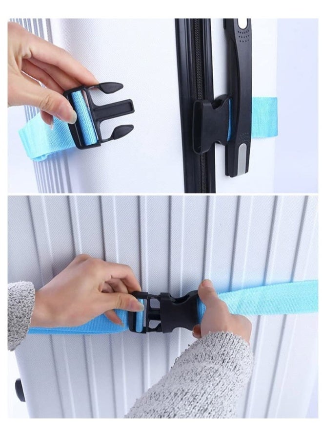 Luggage Straps Suitcase Belts Wide Adjustable Packing Straps Travel Accessories, Suitcase Belts, Packing Straps Travel Belts Accessories for Business Traveling Packing, 2 PCS 74 x 2 Inch Blue - Image 4