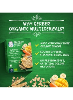 Gerber Bio Multicereals Wheat Oats Mango Carrot And Banana  - Image 4