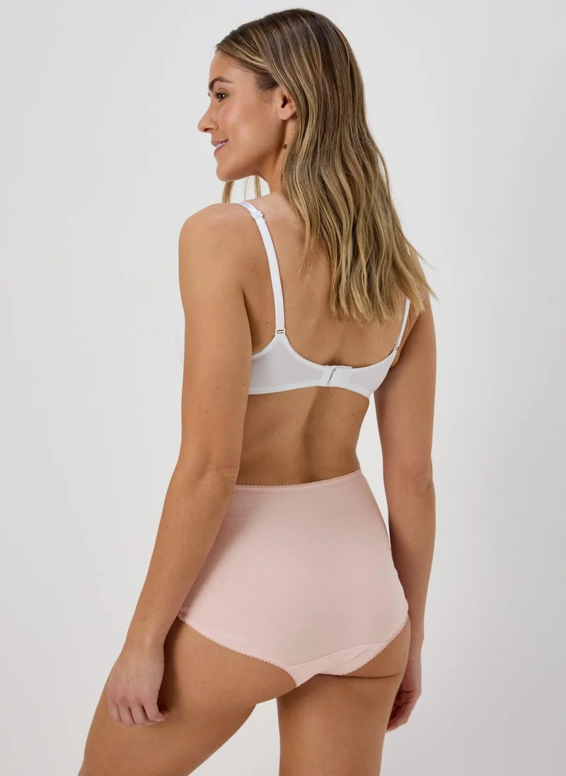 Matalan 4 Pack Blue And Pink Lace Trim Briefs