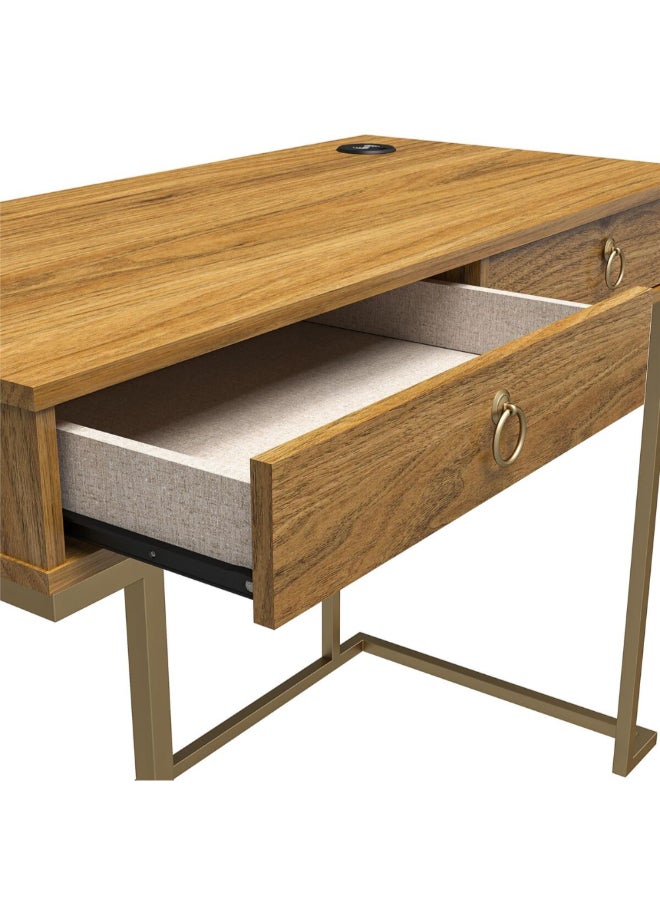 Ameriwood Home 2-Drawer Serenity Rectangular Computer Desk Walnut 78 x 50 x 106 cm 9855905COM - Image 4