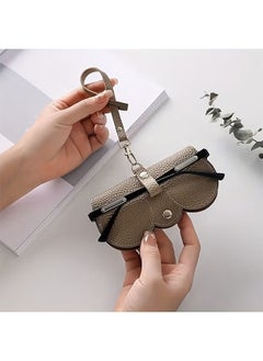 Generic Sunglasses Organizer, Wearable Leather Glasses Case, Portable Eyeglass Pouch with Lanyard, Outdoor Storage Bag for Men and Women (Coffee Color)  - Image 5