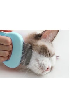 Cat Comb Pet Short & Long Hair Removal Massaging Shell Comb Soft Deshedding Brush Grooming And Shedding Matted Fur Remover Massage Dematting Tool For Dog Puppy Rabbit (Blue)