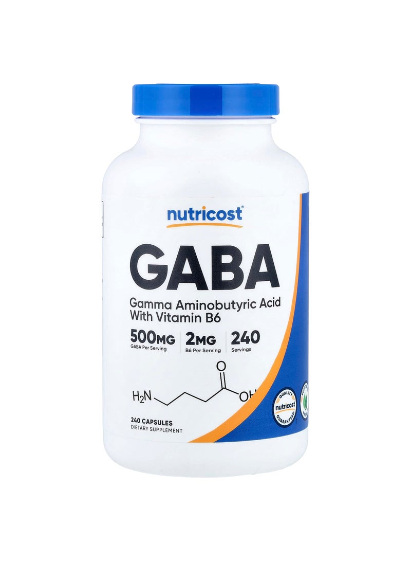 GABA with Vitamin B6, 240 Capsules