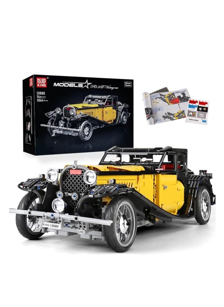 mould king 13080 Remote Controlled T50 Classic Car for Dynamic Version of The Retro Building Block Mounting Model Vintage Car Kit,3564 Pieces Clamp Building Set  - Image 1