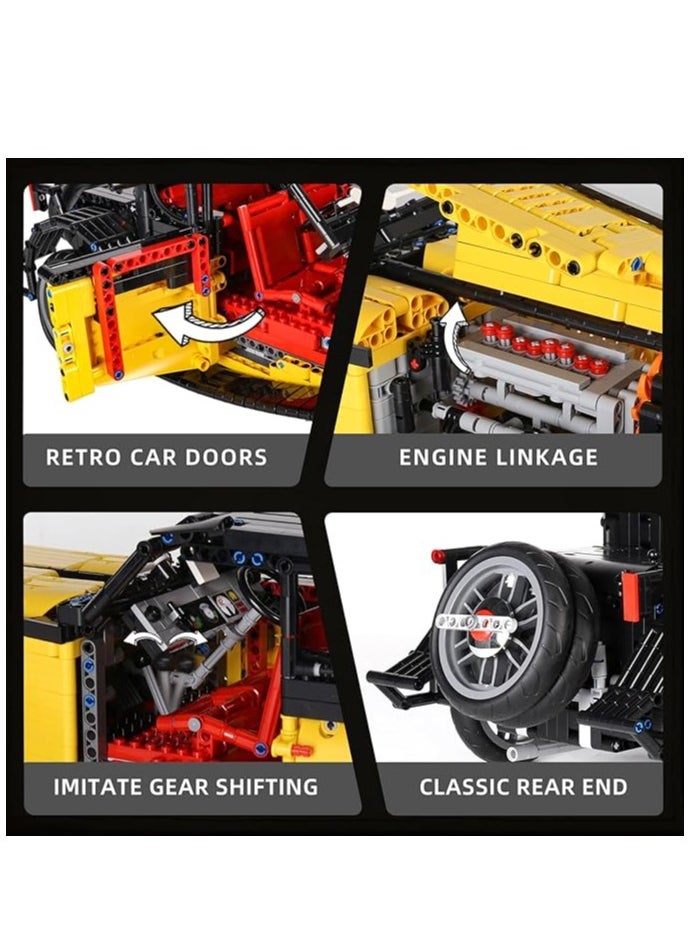 mould king 13080 Remote Controlled T50 Classic Car for Dynamic Version of The Retro Building Block Mounting Model Vintage Car Kit,3564 Pieces Clamp Building Set  - Image 5