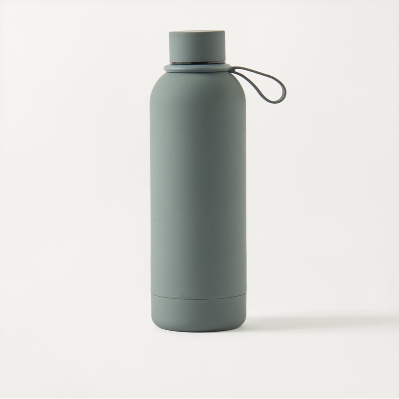 LIFESTYLE Solid Stainless Steel Water Bottle - Green 500 ml - Image 1