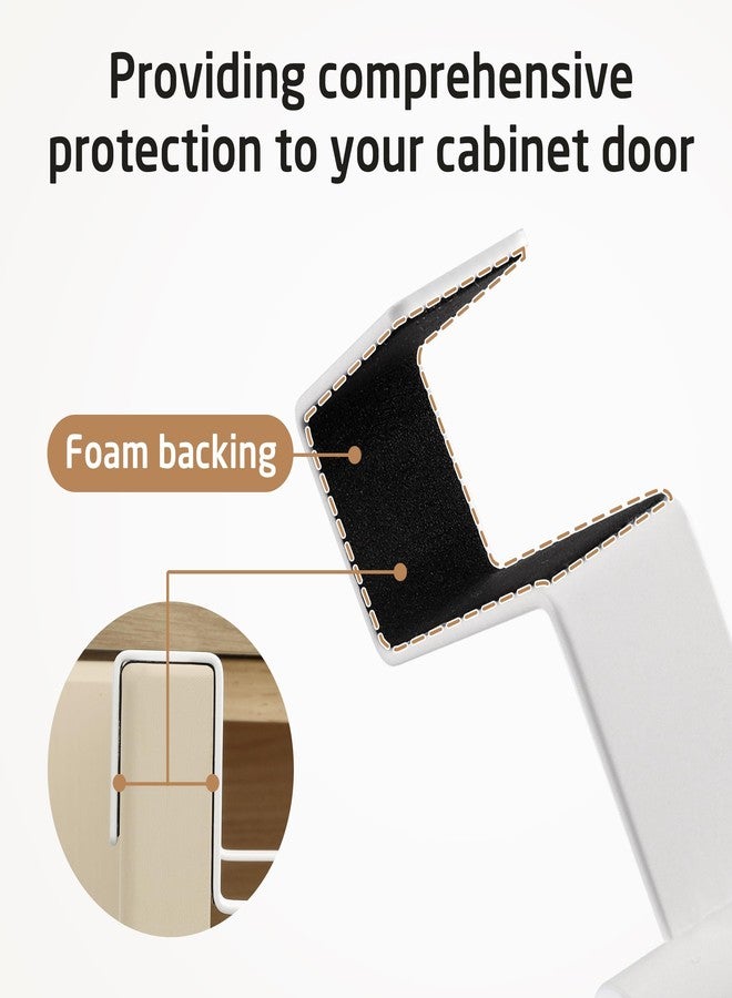 كيس حامل مناشف KES يُعلق فوق باب الخزانة، حامل مناشف مطبخ للخزائن والأدراج، حامل مناشف مقاوم للخدش يُعلق فوق باب الحمام، أبيض، عبوة من قطعتين، KTH500S26-WH-P2 - Image 4