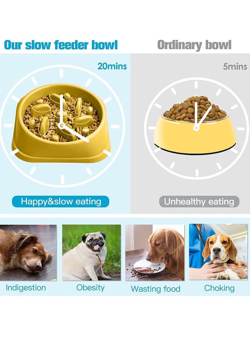 A.M Slow Feeder Dog Bowls,Slow Eating Dog Bowl,Non-Slip Puzzle Anti-Choking Puppy Bowl,Perfect for Medium Small Dogs and Cats - Image 3