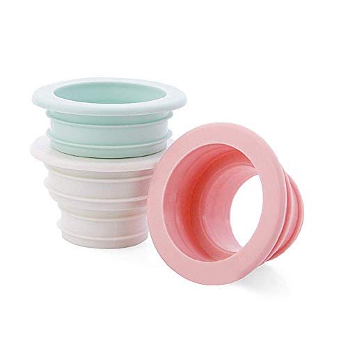 pepplo 1 Pack Drain Pipe Hose Deodorant Silicone Plug Sewer Seal Ring for Washing Machine Laundry Room Bathroom Bathtub Kitchen Pipe Sewer Seal Ring (Color : Pink) - Image 2