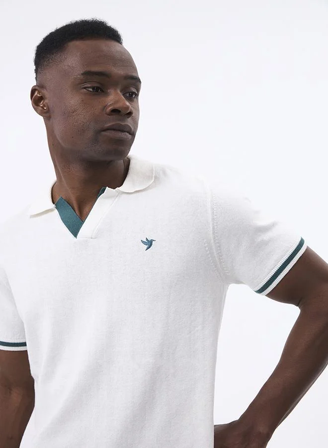 FELIX HARDY Ecru Polo shirt short sleeve for Men for Men | Best Price UAE