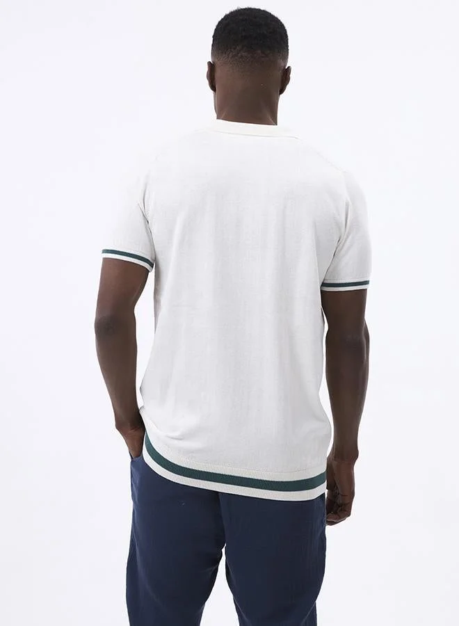 FELIX HARDY Ecru Polo shirt short sleeve for Men for Men | Best Price UAE