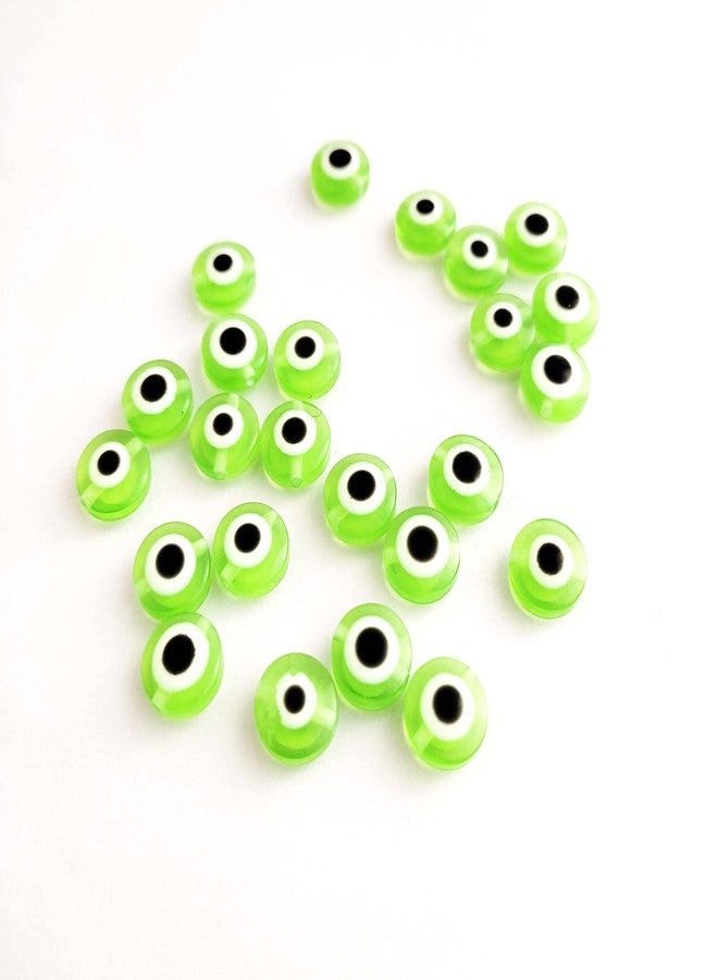 meryCraft 20 Pieces Round Shape Evil Eye Beads,Resin Beads 10mm,Jewellery Making, Rakhi, Anklet, Bracelet-Necklace-Key Rings-Big Acrylic Beads-(MCI-EVL-BDS-20PCS-003) - Image 1