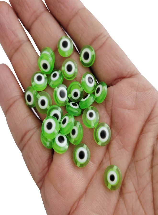 meryCraft 20 Pieces Round Shape Evil Eye Beads,Resin Beads 10mm,Jewellery Making, Rakhi, Anklet, Bracelet-Necklace-Key Rings-Big Acrylic Beads-(MCI-EVL-BDS-20PCS-003) - Image 2