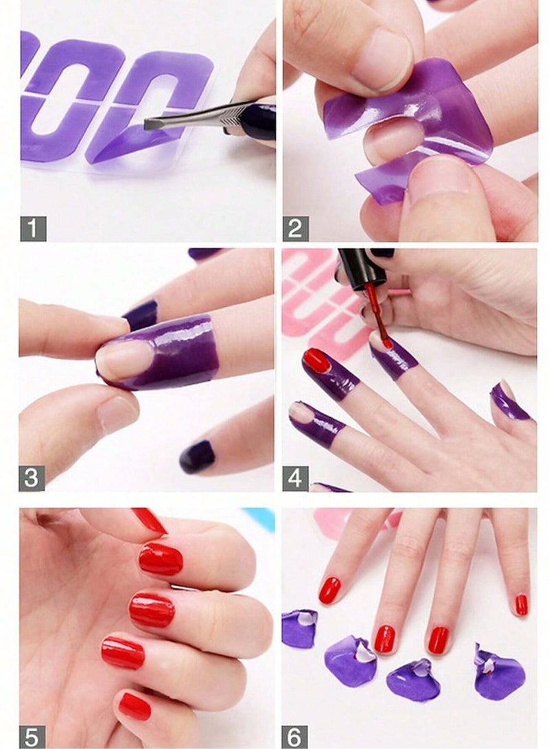 Nail Polish Protector (10) pieces with a flexible design that fits different nail sizes and provides precision application. - Image 2