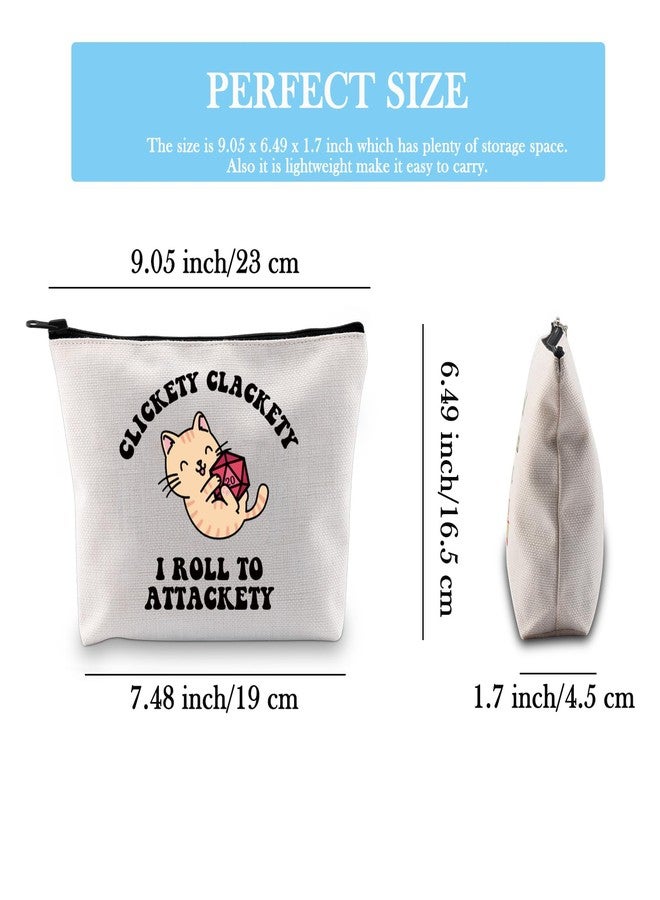 GJTIM Role Playing Games Gift Cat Dice DandD Storage Accessories Bag Gift for RPG DanND Game Players (Attackety Bag) - Image 2