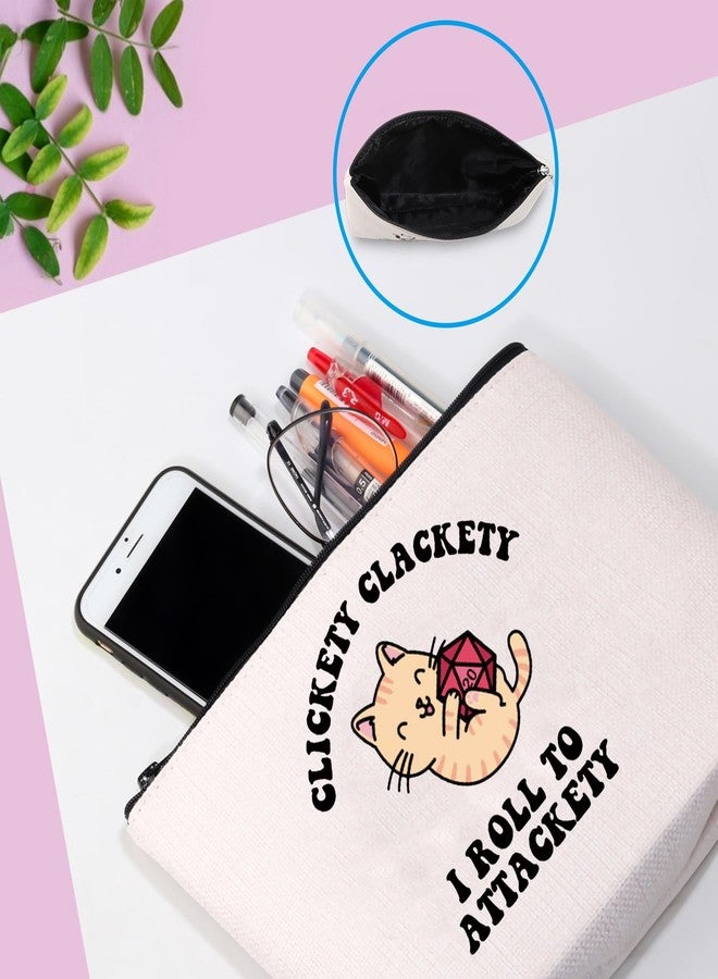 GJTIM Role Playing Games Gift Cat Dice DandD Storage Accessories Bag Gift for RPG DanND Game Players (Attackety Bag) - Image 5