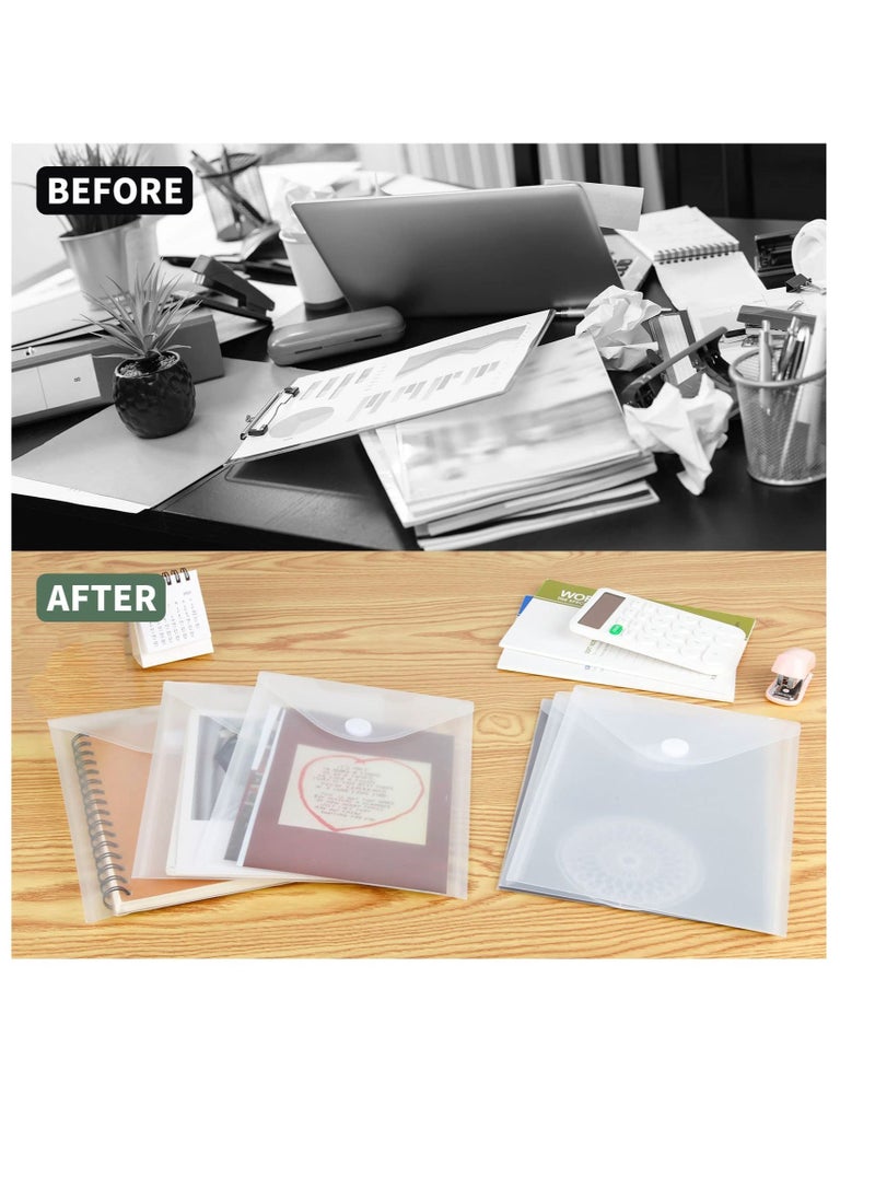 Generic - 12 Pack Stamp and Die Storage Pockets, Transparent Plastic Folders, Clear Plastic Envelopes Storage Bag, Suitable for DIY Scrapbooking Paper Card Craft Cutting Dies for Card Making - Image 1